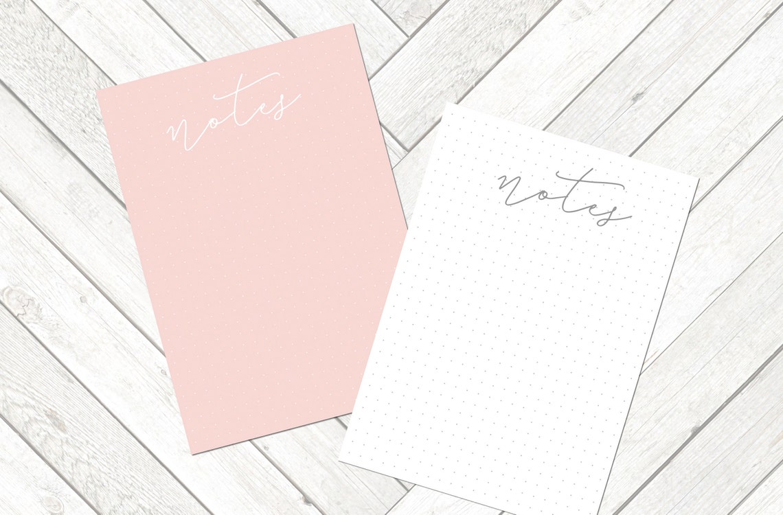 A5 Dot Grid PRINTABLE Planner Inserts Pink Grey A5 Planner | Etsy