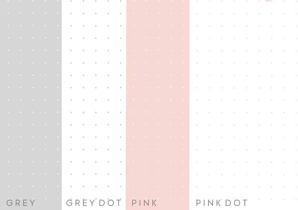 A5 Dot Grid PRINTABLE Planner Inserts Pink Grey A5 Planner | Etsy