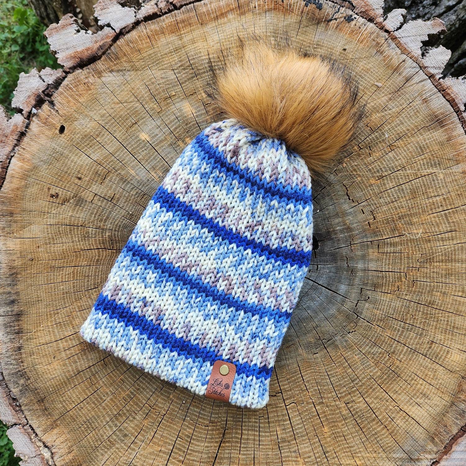 blue camo beanie