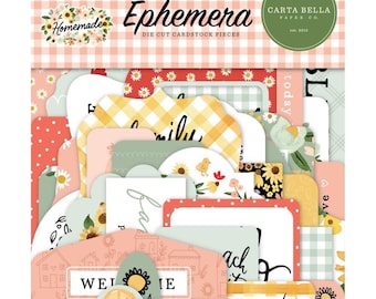 Carta Bella Homemade Collection Ephemera Die Cuts