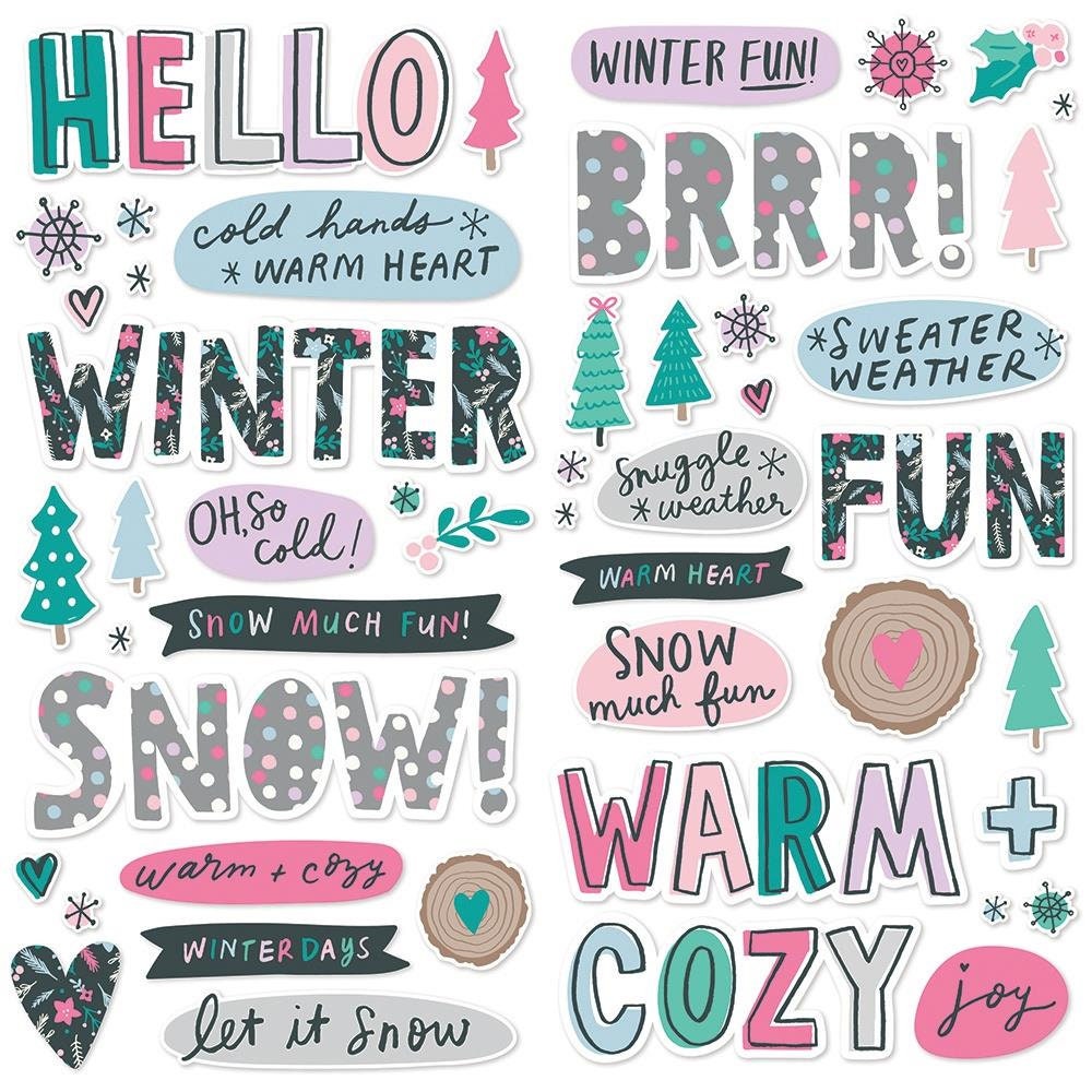 Simple Stories Feelin' Frosty Winter Foam Stickers 