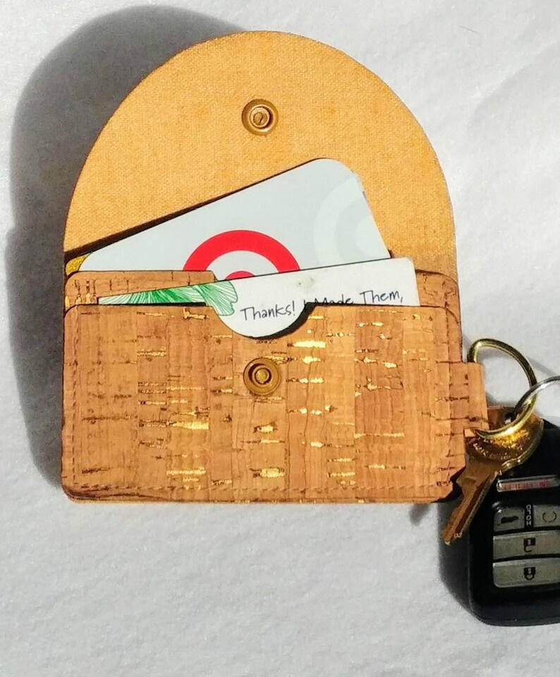 Goldfleck Vegan Cork Keychain Wallet. Etsy