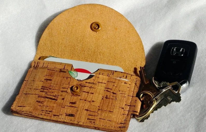 Goldfleck Vegan Cork Keychain Wallet. Etsy