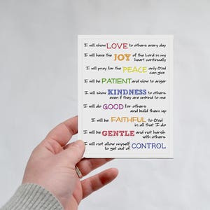 Bible Verse Magnet The Fruit of the Spirit / Religious Gifts for Mom / Scripture Wall Art image 4