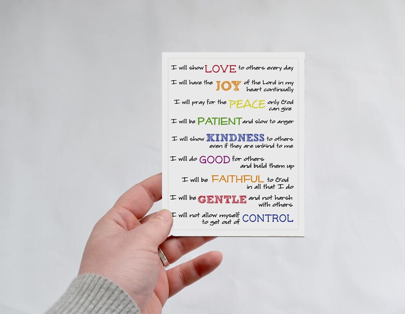 Bible Verse Magnet The Fruit of the Spirit / Religious Gifts for Mom / Scripture Wall Art image 4