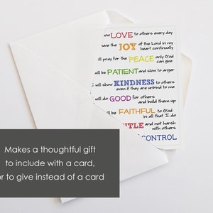 Bible Verse Magnet The Fruit of the Spirit / Religious Gifts for Mom / Scripture Wall Art image 5