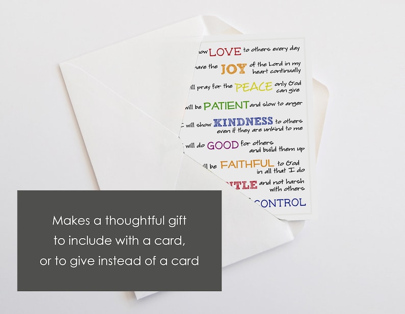 Bible Verse Magnet The Fruit of the Spirit / Religious Gifts for Mom / Scripture Wall Art image 5