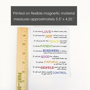 Bible Verse Magnet The Fruit of the Spirit / Religious Gifts for Mom / Scripture Wall Art image 3