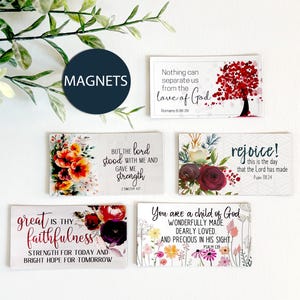 Bible Verse Fridge Magnets - Faith Christian Gifts - Encouraging Words
