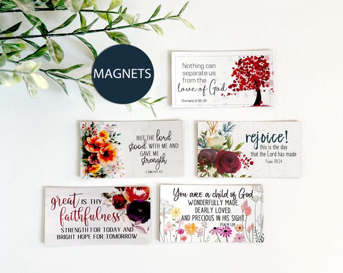 Bible Verse Fridge Magnets - Faith Christian Gifts - Encouraging Words