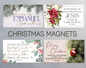 Christmas Magnet - Christian Gifts - Fridge Magnets - Stocking Stuffer