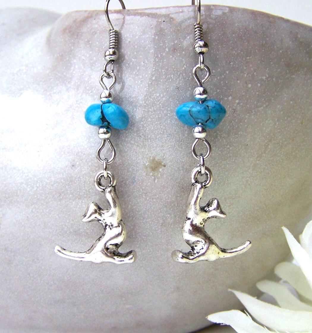 kitten with türkenite earrings earrings cat gemstone gift for women birthday ladies girls wedding anniversary mother's day