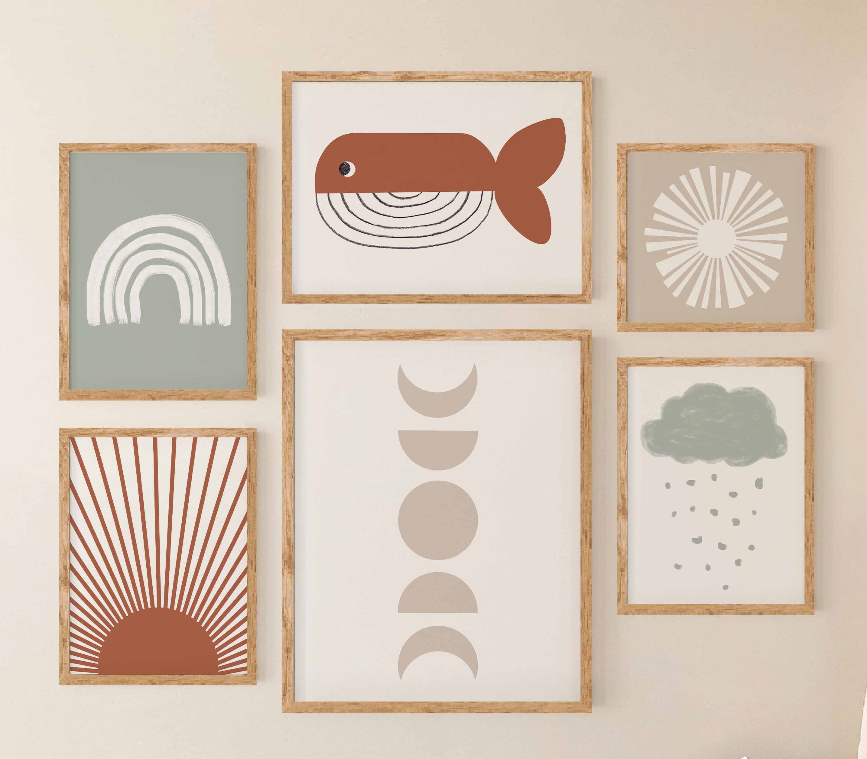 Set of 6 Printable for Nursery, Boho Set Nursery Print, Terracotta ...