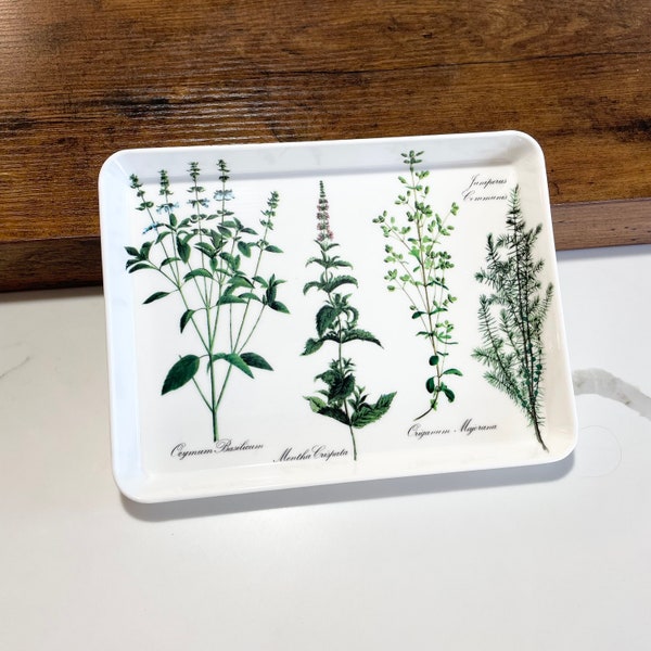 Mebel Botanical Melamine Pin Tray Made In Italy Vintage Trinket Dish Catch All