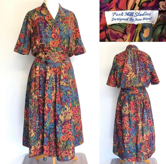 colourful floral dress