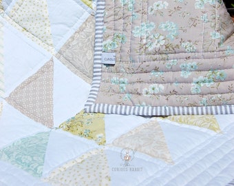 BABY QUILT | Handmade Quilt | Moda Cotton Quilt | Crib Quilt | Lap Quilt | Play Mat Quilt | 100% Cotton Quilt