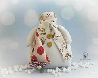 small stuffed snowman