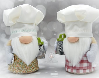 Chef Gnome with Grater: Handmade Kitchen Decor Gonk