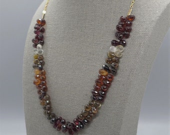 Petro Tourmaline and Gold Chain Necklace