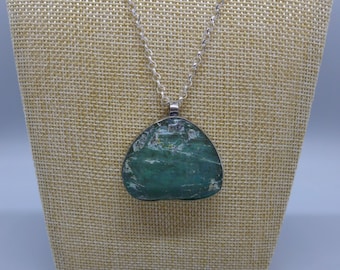 Roman Glass Pendant on Silver Chain