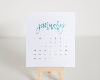 2018 Desk Easel Calendar - Watercolor