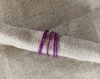 Purple Enamel Rings
