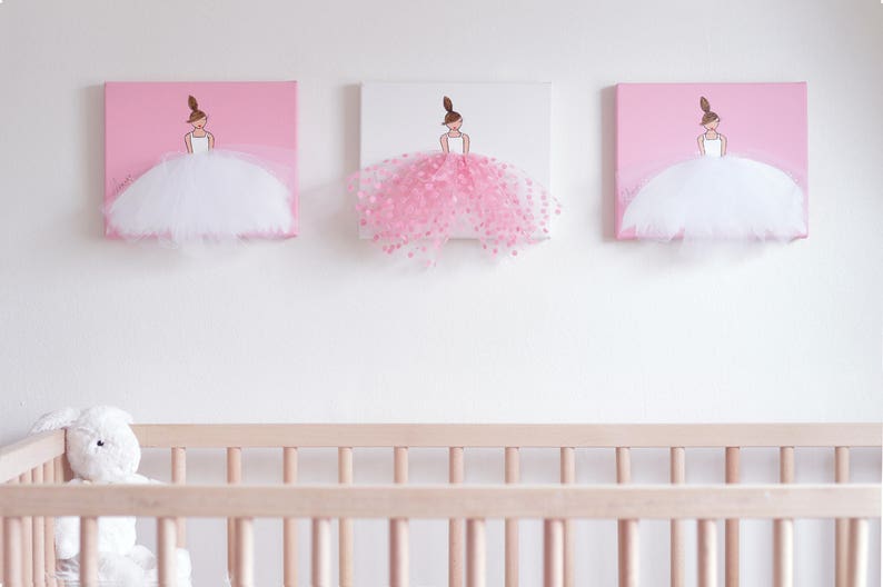 Ballerina Nursery Wall Art Baby Girl Nursery Decor - Etsy