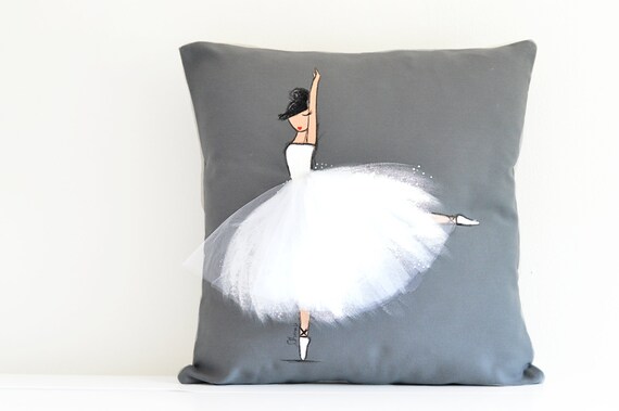 Nursery Pillow Cover ballerina bedding Pillow for girls BALLERINA Nursery
