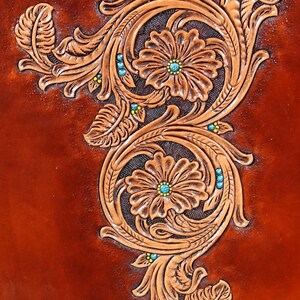 Leather Tooling Pattern #107, Sheridan-Style Floral PDF Download
