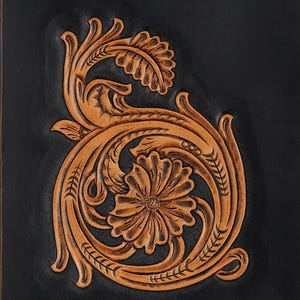 Leather Tooling Flower Pattern, Sheridan Style Floral Design PDF