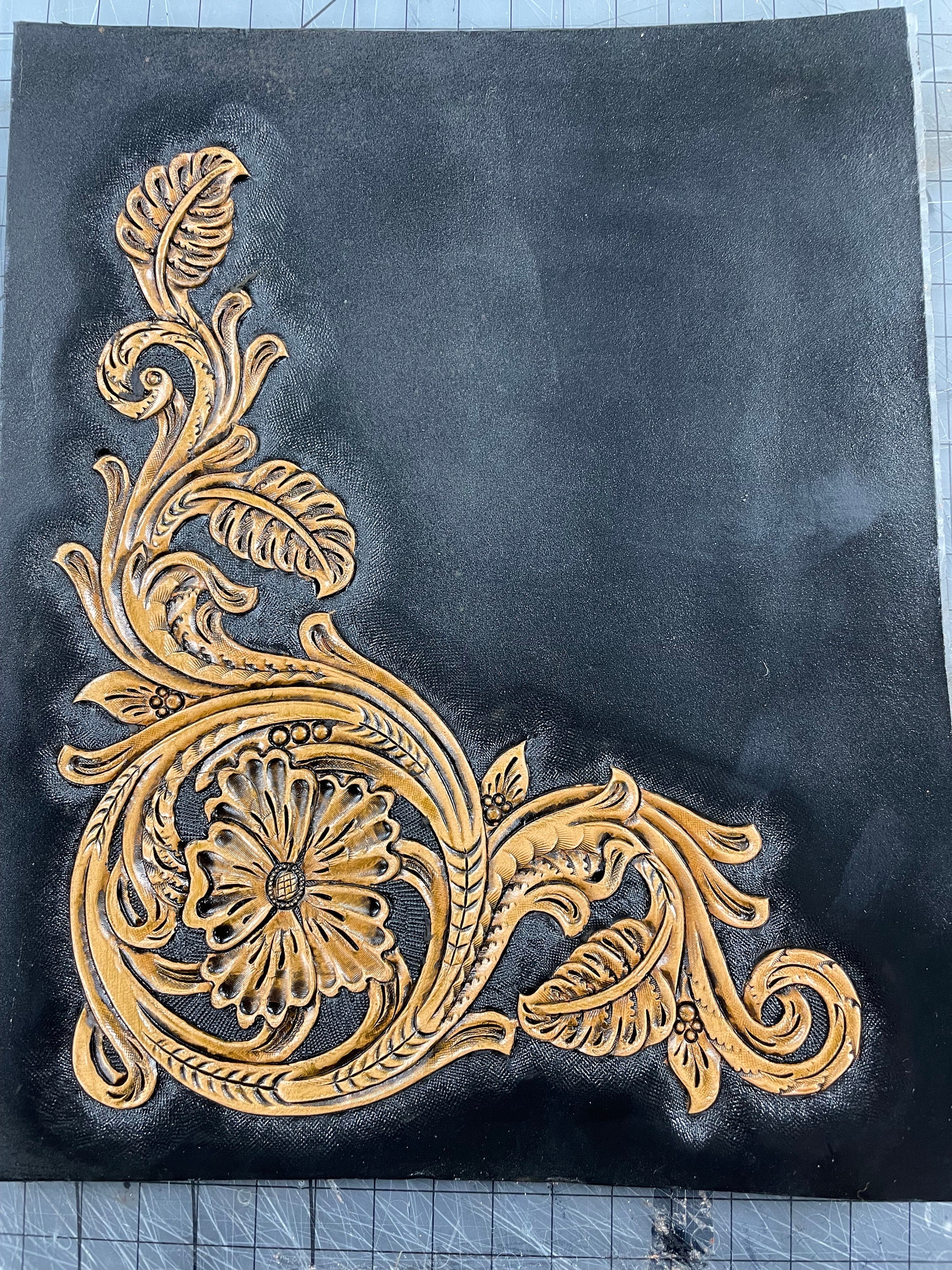 1 Flower Corner Leather Tooling Pattern NO.2 - Etsy