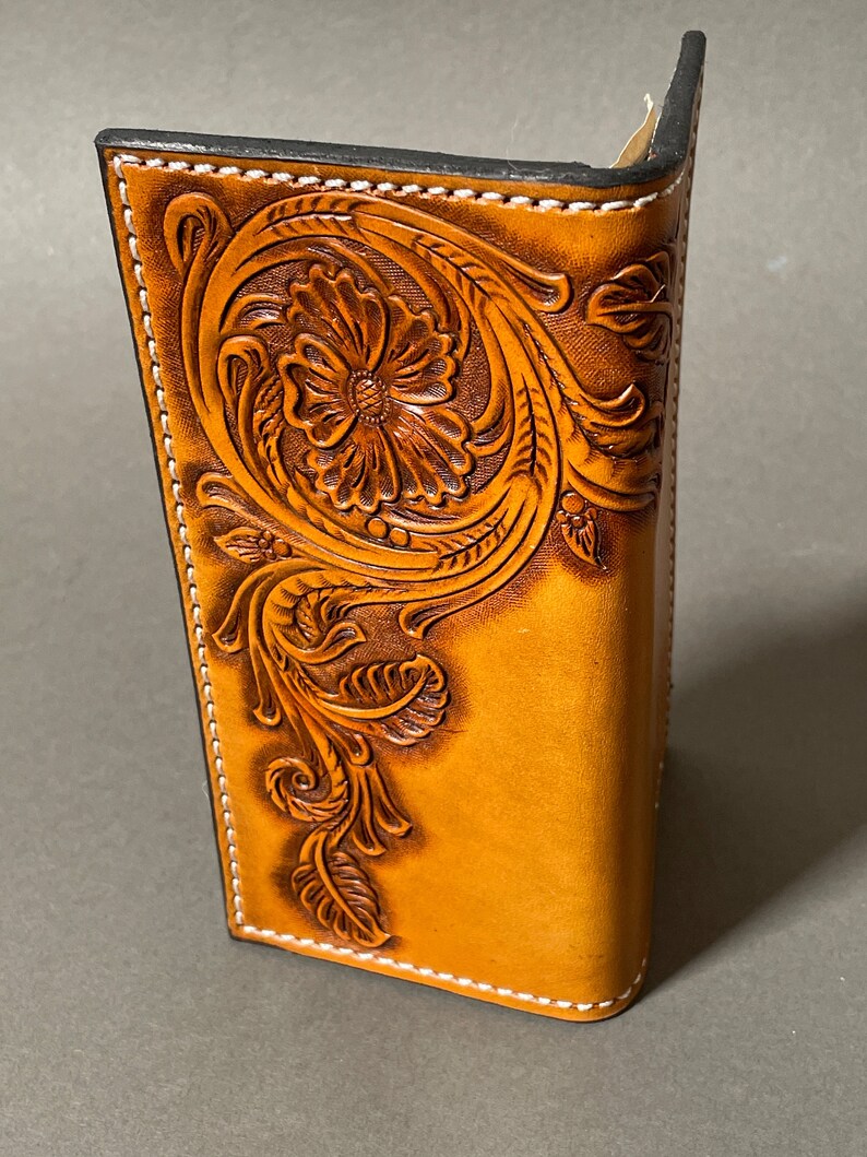 Tan Floral Roper Wallet - Etsy
