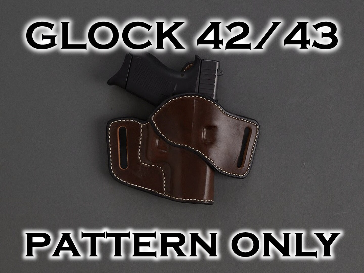 PoLe.Craft Kydex IWB Holster Voor Glock 42 – Verborgen Dragen, Rechtshandig, Verstelbare Druk & 0-15° Draaghoek