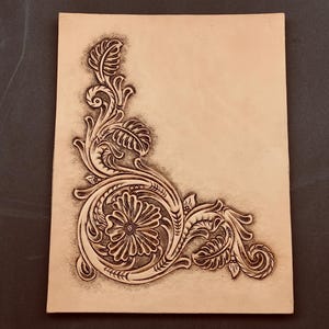 Leather Stamp, Sheridan Floral 3D Printed Tool for Leatherworking