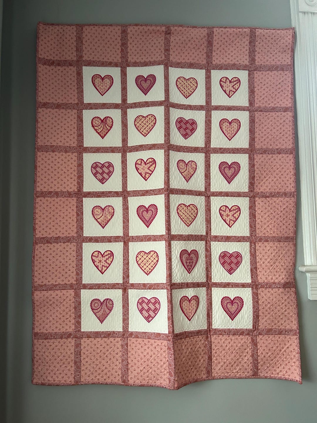 Heart Quilt Wall Hanging - Etsy