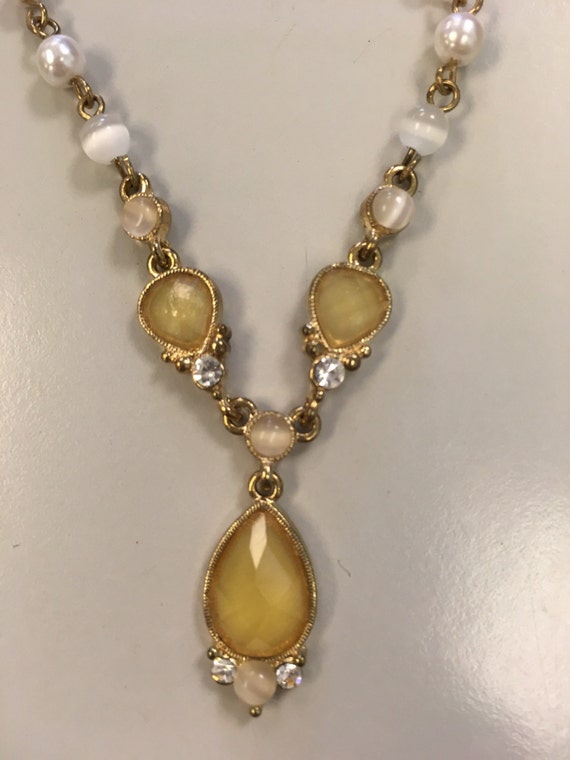 yellow costume jewelry necklace