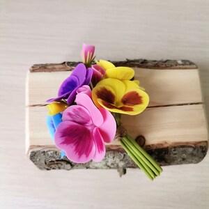 Pansies brooch, Accessories, handmade image 10