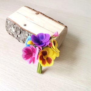 Pansies brooch, Accessories, handmade image 7