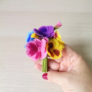 Pansies brooch, Accessories, handmade image 2