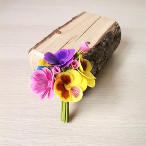 Pansies brooch, Accessories, handmade