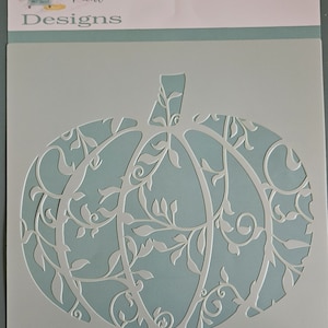 Vined Pumpkin Stencil