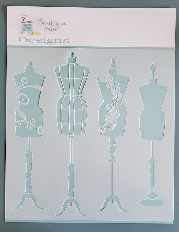 dress stencil designs Dress Forms Stencil