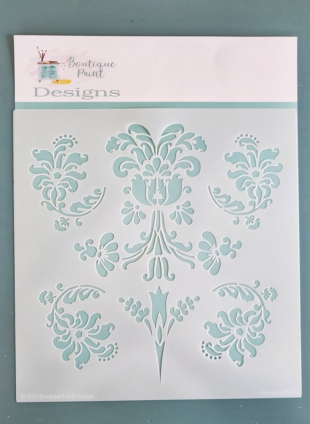 Moroccan Floral Stencil - Etsy