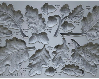 Oak Leaves & Acorns IOD Mould