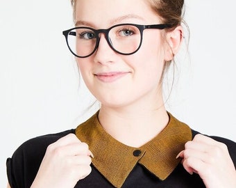 Collar! Turn Collar Removable Ochre Checkered BeeBee