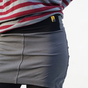 Short elastic skirt for leggings grey hip warmer BeeBee image 1