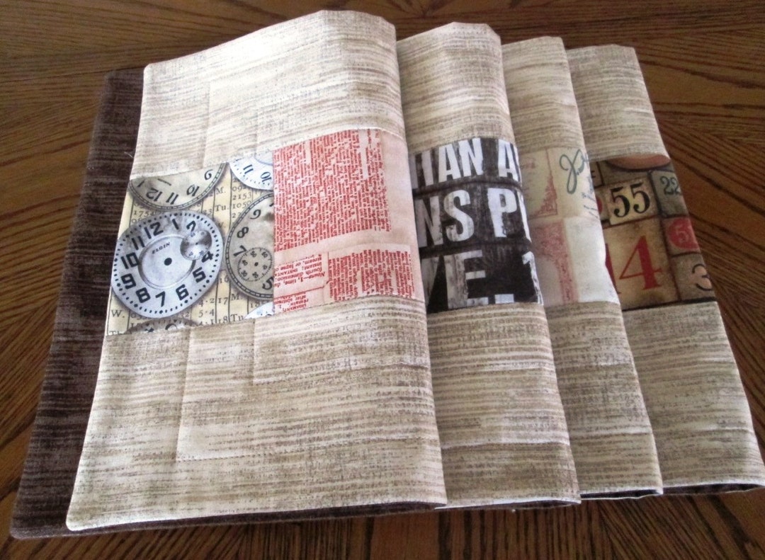 Four Vintage Style Placemats Pale Woodgrain Print Dark Etsy