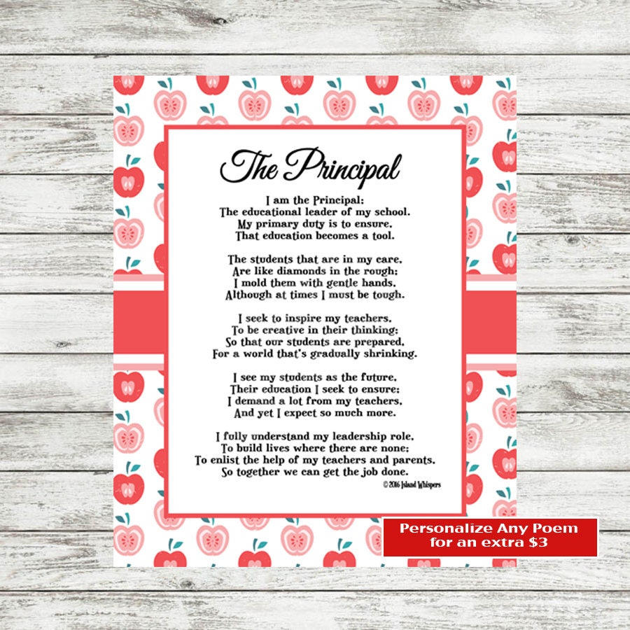 Principal Print Principal Gift Principal Appreciation Etsy Principal Print Principal Gift Principal Appreciation Etsy