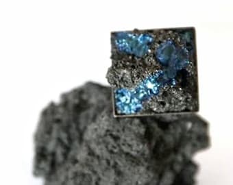 Lava Ring aus echtem Lavastein aus Ätnas Vulkanismus 2013