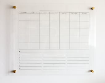 Calendario Acrílico Premium JUMBO 30X40